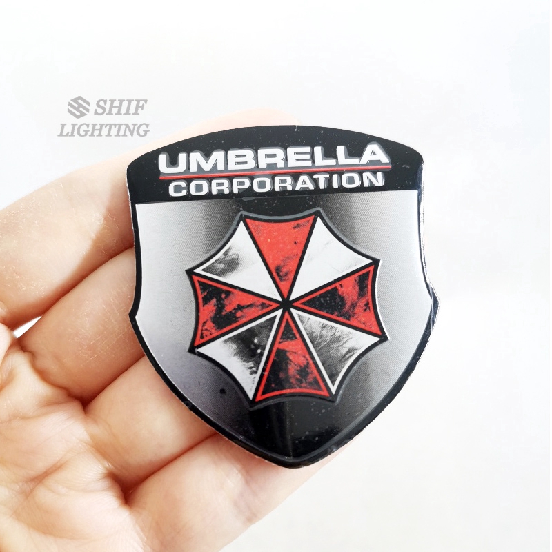 1pc Stiker Emblem Logo Umbrella Corporation Resident Evil Untuk Dekorasi Mobilmotor