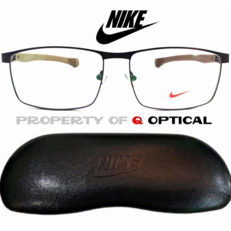 Kacamata Frame Pria Titanium Nike Magnetic C10-S58 Matte Brown - Big Size