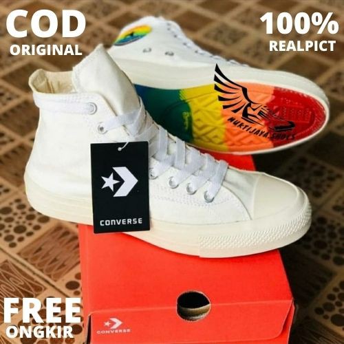 SEPATU CONVERSE 70S X OFF HIGH FULL WHITE LIST RED