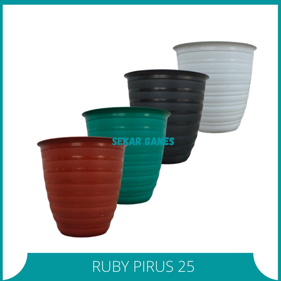 SEKAR Pot Tawon Pirus Ruby 25 Putih Hitam Merah Hijau Bata Pot Ulir Tebal Tawon Madu Mdn 21 24 27 30