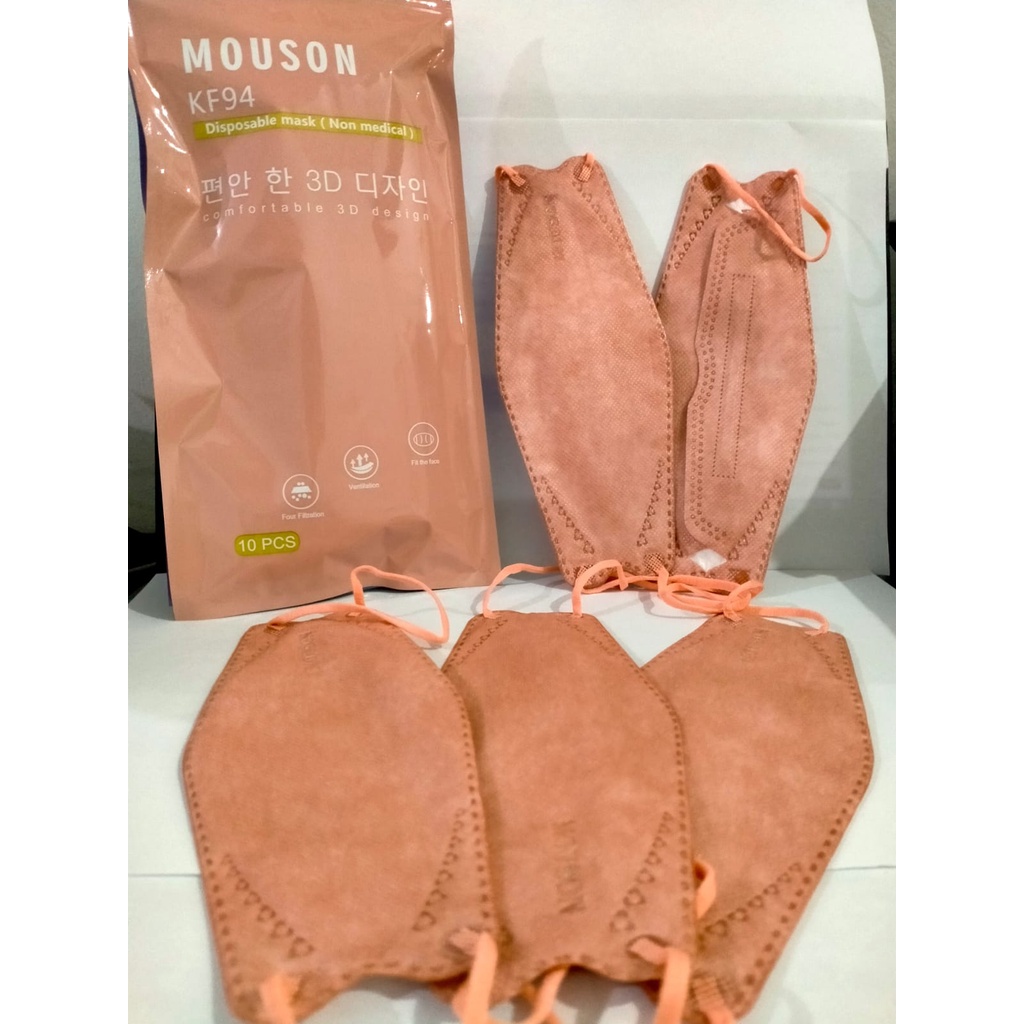 Masker KF94 4 Ply Mouson Warna Warni 1 Pack Isi 10 Pcs