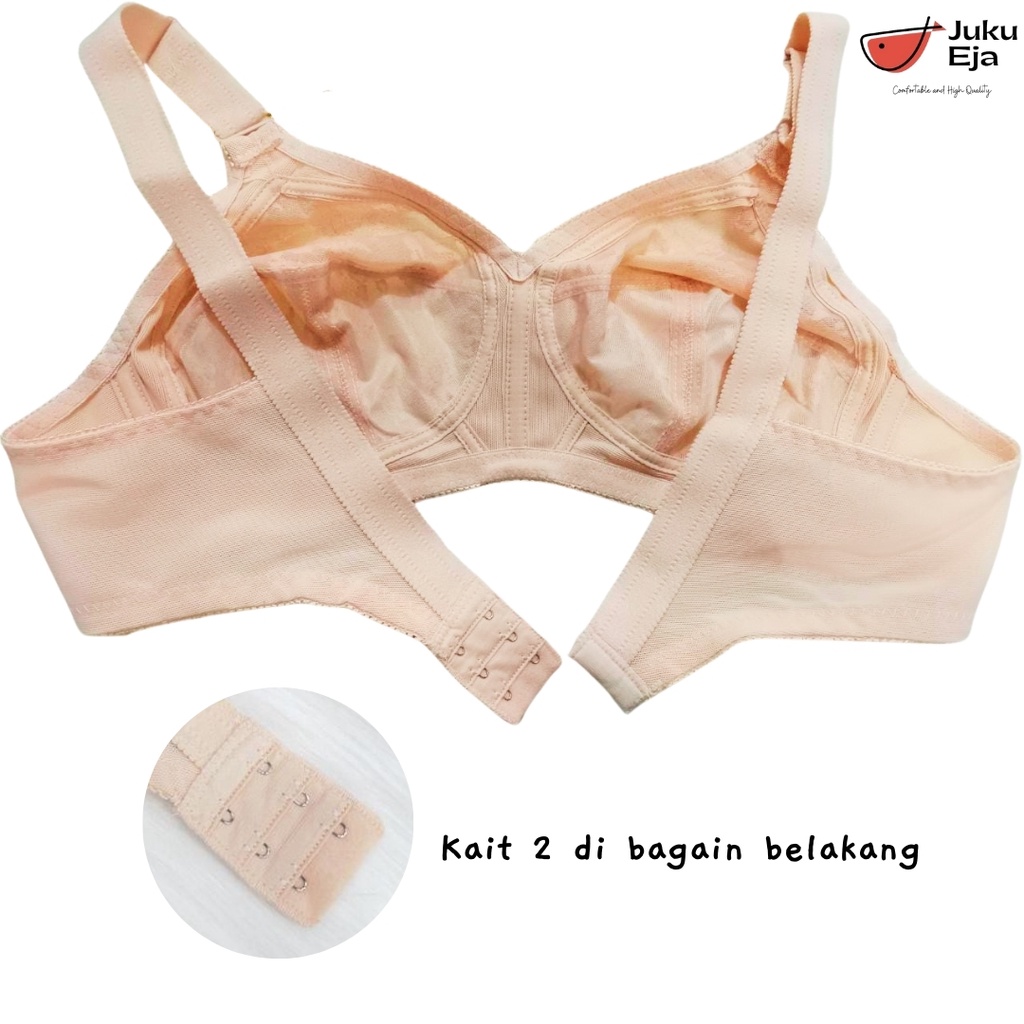 Strait Sister Original BH Harian Ibu - Tanpa Busa - Tanpa Kawat - Full Cup Bra - Full Lace - Coklat