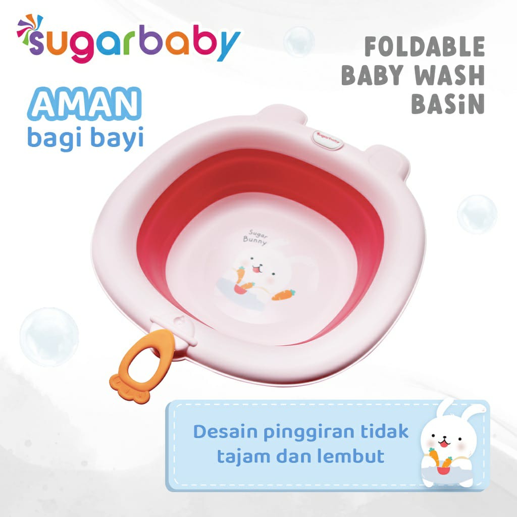 Rosybabyshop Sugarbaby Foldable Baby Wash Basin/Baskom Lipat Bayi/Ember Lipat Multifungsi