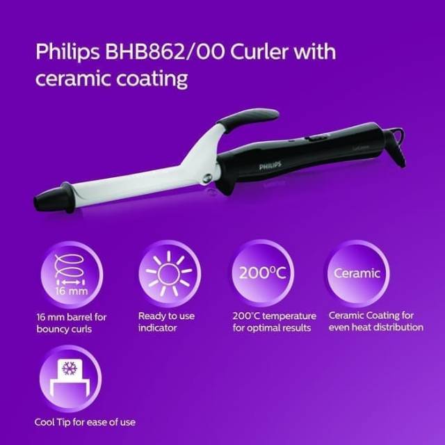 Hair Curly Pengeriting Rambut PHILIPS BHB862 BHB 862 GARANSI