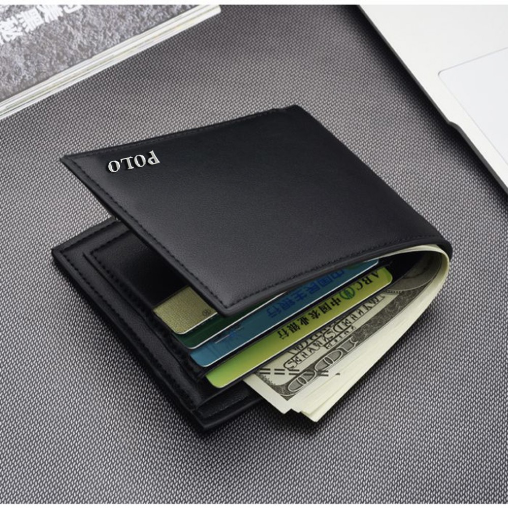 SHOPEE 6.6 SUPER SALE!! Dompet Pria Bifold Lipat Dua P83 Dompet Kulit Pria Pendek Casual Terbaru + Free Box