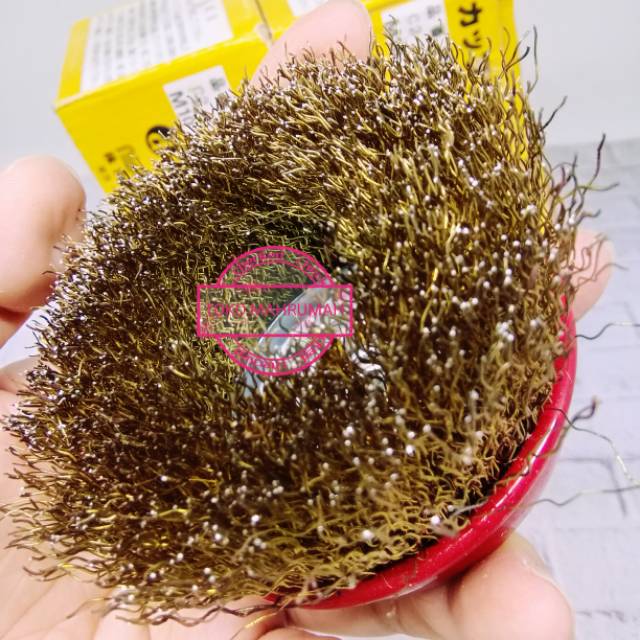 KUNING - Sikat Kawat Mangkok KUNING Gerinda / Cup Brush - KING 3&quot;