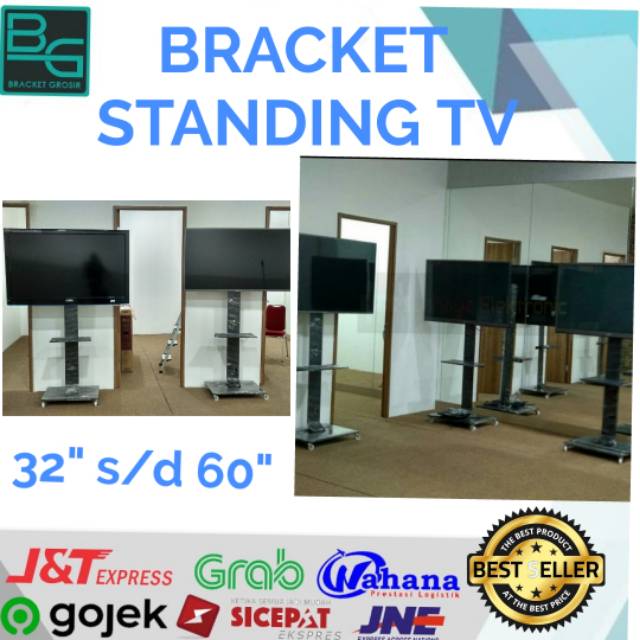 BRACKET STANDING TV 32 SAMPAI 60 INCH FULL PLAT BESI