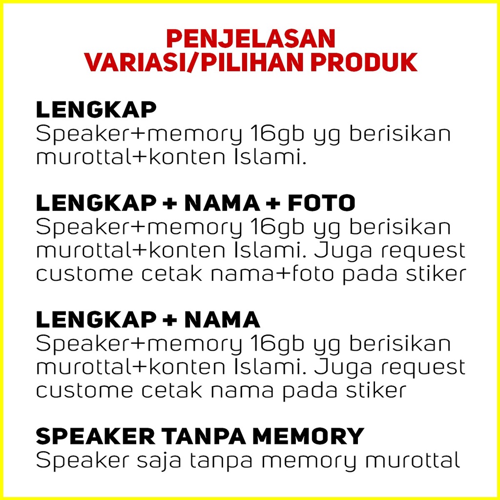 SPEAKER MUROTTAL AL QURAN SPIKER MUROTAL DIGITAL AL-QUR'AN 30 JUZ BANYAK QORI BISA RADIO DAN BLUETOOTH CHIP 16GB