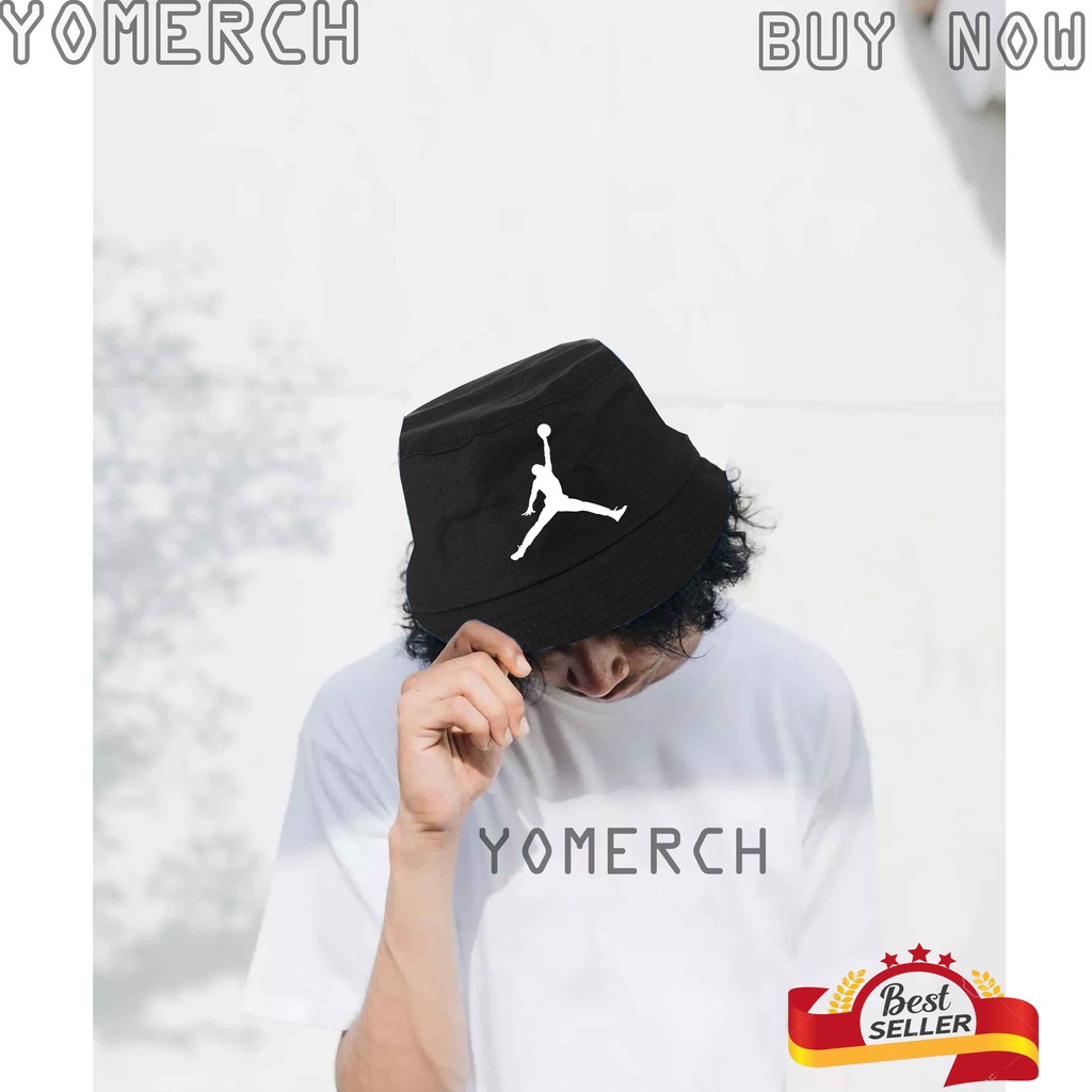 Topi Bucket NIKE AIR JORDAN Keren Pria dan wanita polos polosan YOMERCH