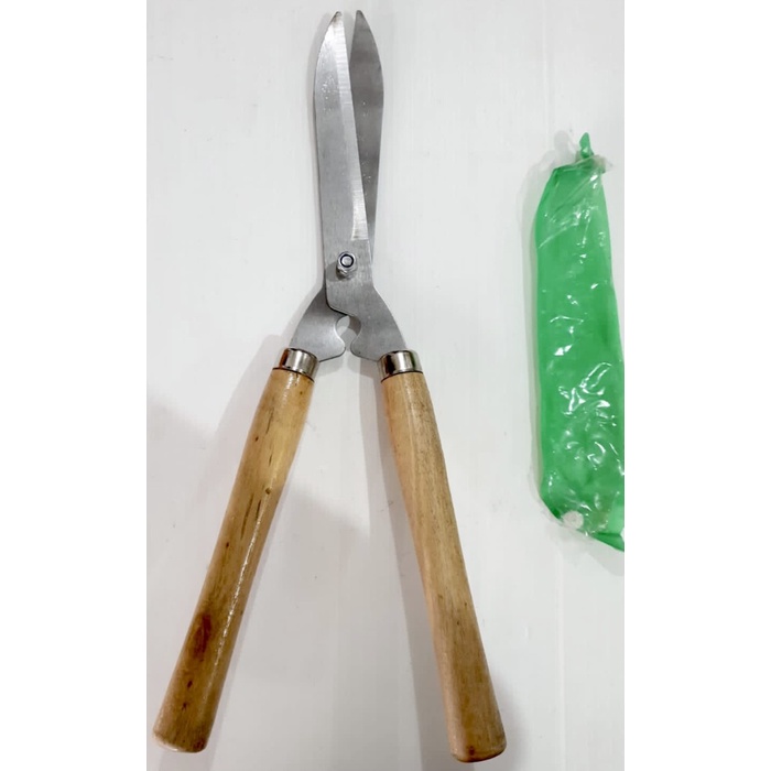 Gunting Rumput Kebun Pagar Gagang Kayu RRT Panjang 52.5cm 21 Inch