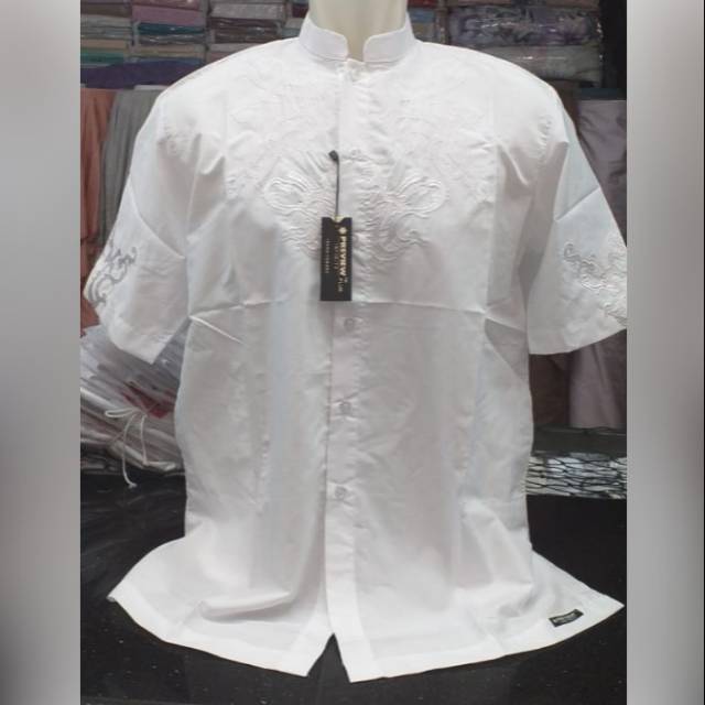 Baju koko preview infinite by itang yunasz putih pendek