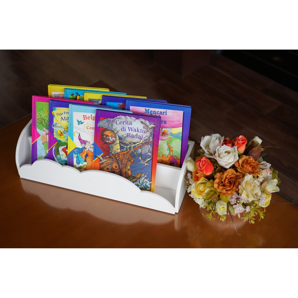 Rak buku awan U sekat 2