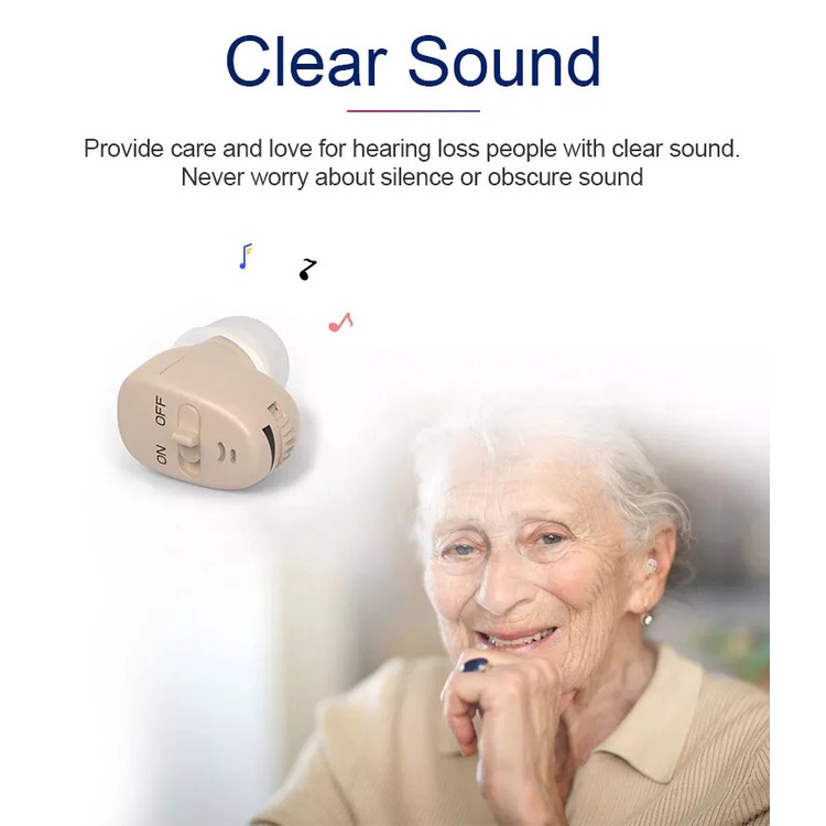 Alat Bantu Dengar Mini Hearing Aid ITE Amplifier Type EN-I200Pro Suara Jernih