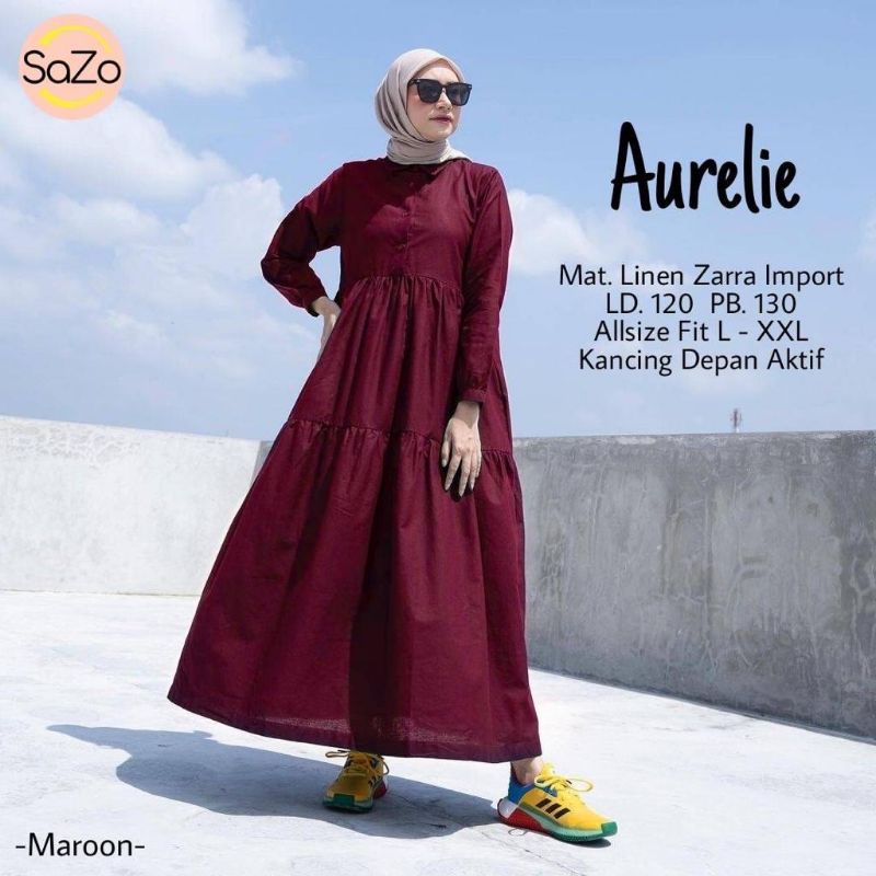 AURELIE GAMIS WANITA TERBARU BY SAZO