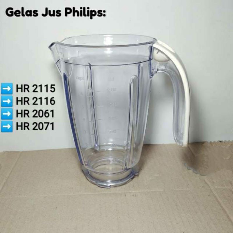 GELAS PLASTIK  , JUS + PISAU 1SET BLENDER PHILIPS HR 2115 2116 2061 2071