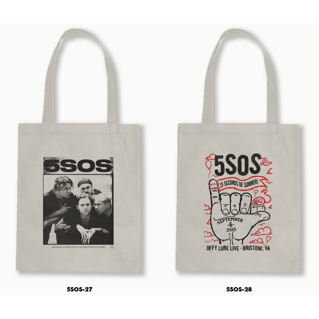 TOTE BAG BLACU  - 5 SECOND OF SUMMER / 5SOS 02