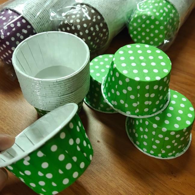 ℮ CUP CURLING CC MEDIUM - CUP CAKE - KERTAS KUE ROTI ISI 100 PCS - kotak colorful ☈
