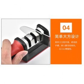 Pengasah Pisau Dapur Multifungsi Knife Sharpener 3 Stages / 3 Slot Batu Artefak Asahan penajam pisau dapur