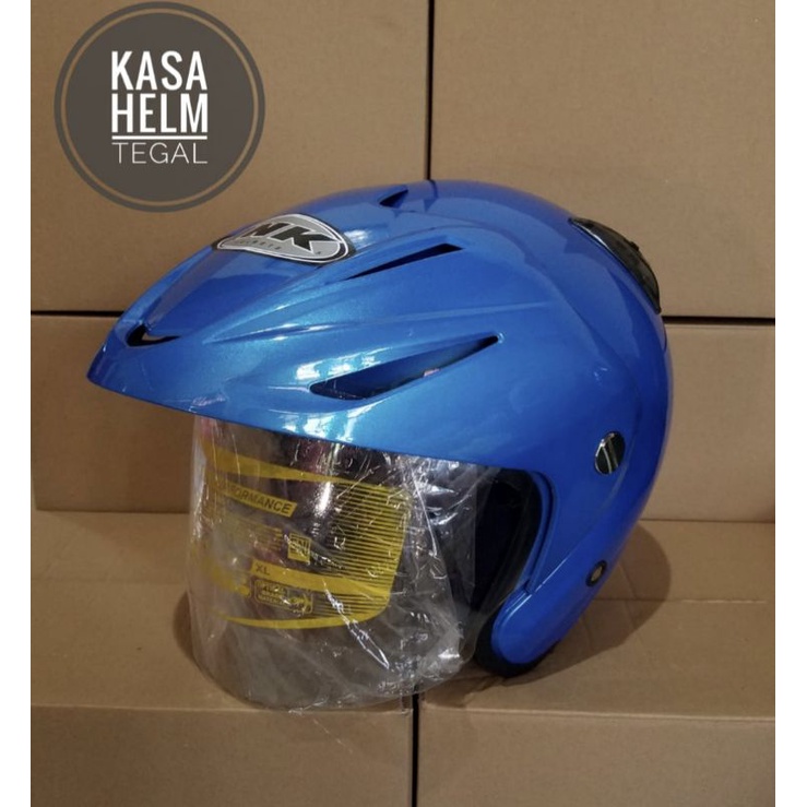 HELM INK CX22 HITAM METALIK(GRADEORI)-blue ice