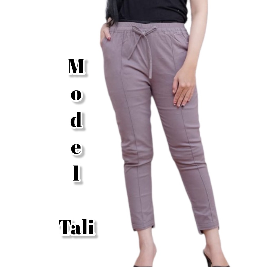 Celana Baggypants Wanita Jumbo Twill Combet Halus Tebel dan Melar