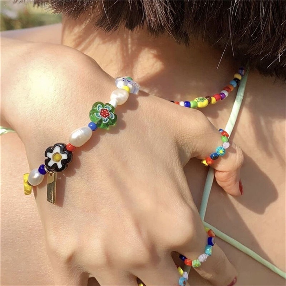【COD Tangding】Gelang Warna Permen Gaya Retro Untuk Musim Panas
