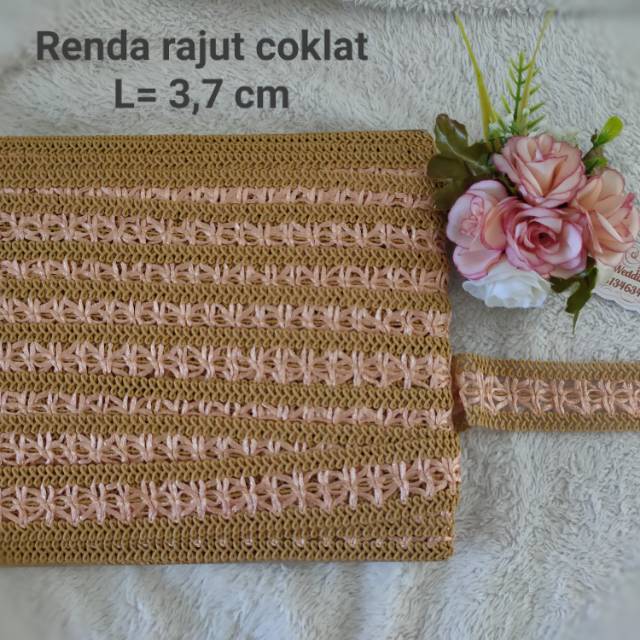 Renda rajut coklat