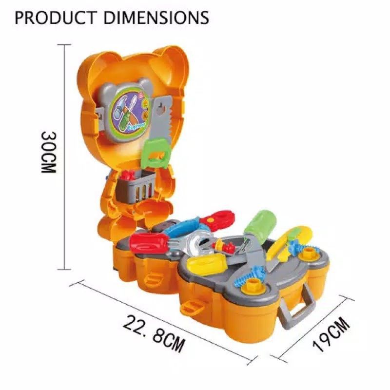 Pet backpack doctor kitchen tool make up set mainan anak balita batita koper hadiah dandan ransel