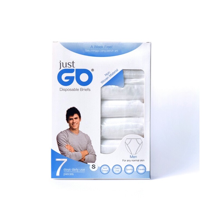 Celana Dalam Just Go Sekali Pakai / CD Kertas Sekali Pakai Just Go Disposable Panties