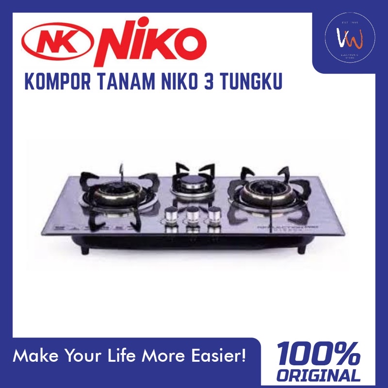 Kompor Tanam Niko Reflection Pro Mirror 3 Tungku