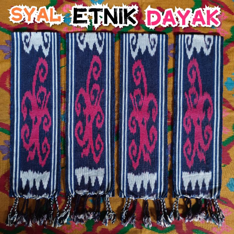 Syal Etnik Dayak Kalimantan, syal tenun