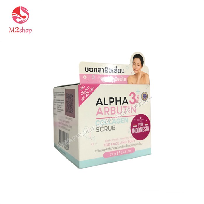 [AABS] Alpha Arbutin 3 Plus Collagen Body &amp; Face Scrub, Lulur Muka Dan Badan Dengan Collagen Ampuh 14 hari