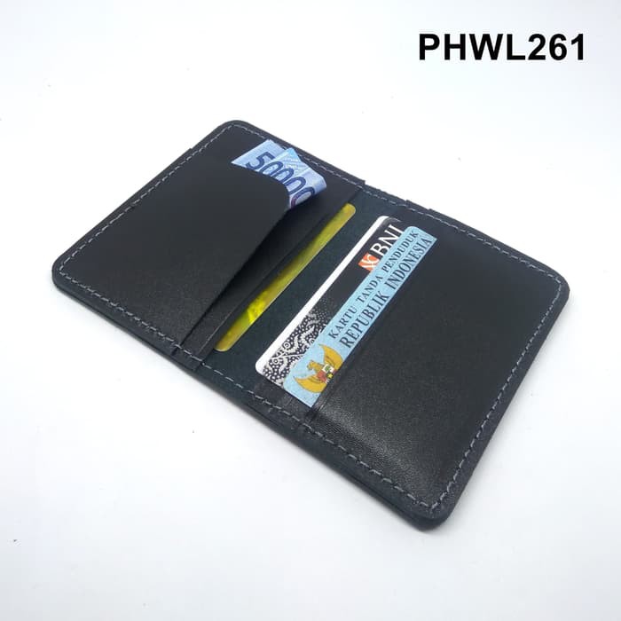 dompet kartu kulit asli card wallet warna hitam PHWL261