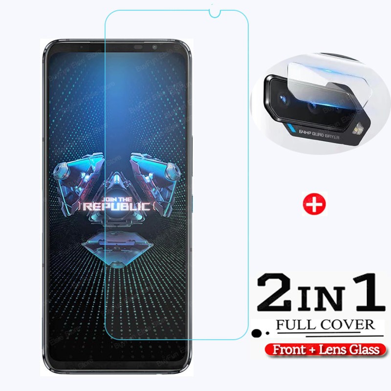 Pelindung Layar Tempered Glass Asus ROG Phone 5 ROG Phone 5s Paket 2 in 1