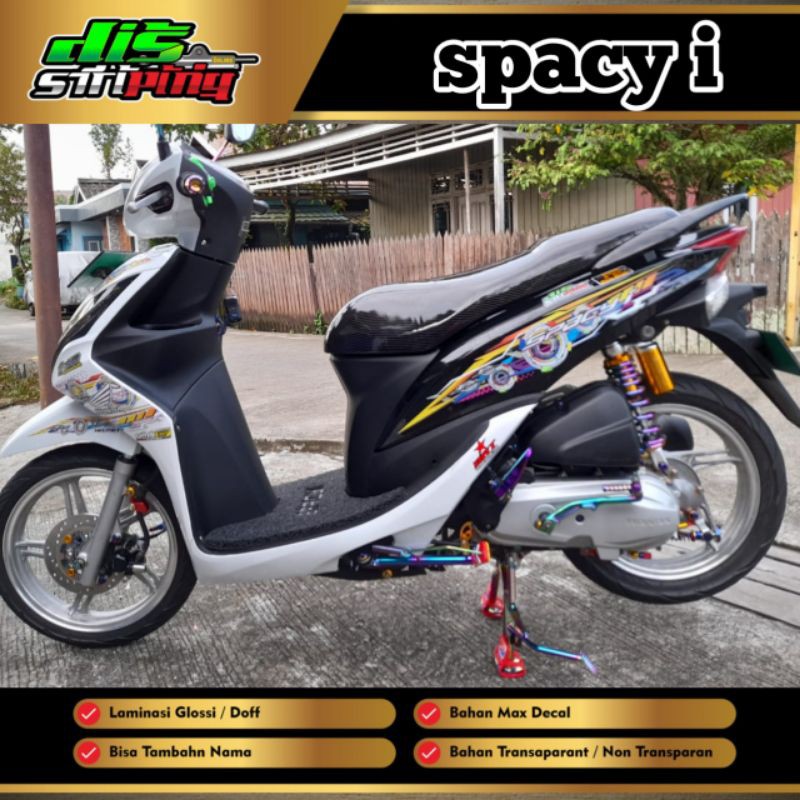 striping sticker spacy transparan - striping motor spacy i terbaru