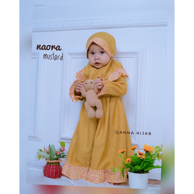 Gamis anak naora by qanna/gamis katun madinah