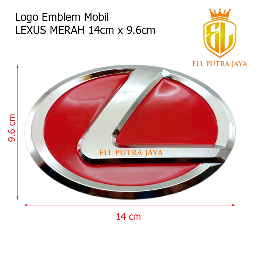 Emblem Lexus merah 14cm x 9.6cm