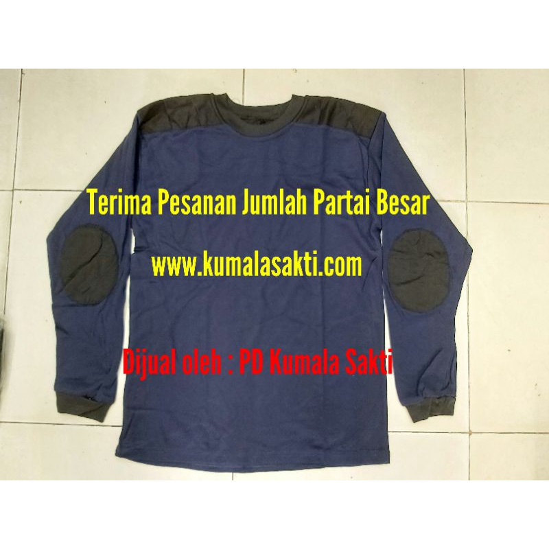 Kaos Polos Bantalan Lengan Panjang Warna Oren Hitam Benhur Hijau Dongker-Kaos Trening-Kaos BPBD-Kaos Security Satpam CoklatKaos Loreng-Kaos Polisi-Baju PPSU