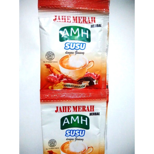 

susu jahe merah murni amh 1 renceng isi 10 sachet