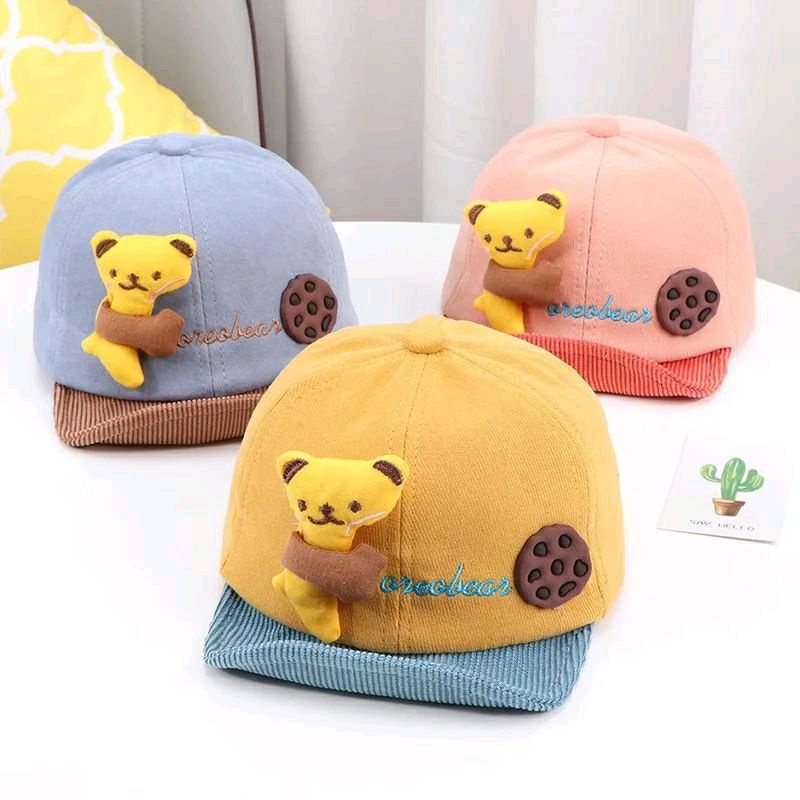 ♥BabyYank♥ Topi Fashion Bayi Model Baseball Gambar Rubah FOX PEANUT - COOKIE BEAR Baby Hat Cool Style