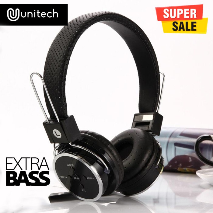 Headset Terbaru Headset Bluetooth B05 Headphone ST5 Stereo with Micro SD & FM Radio - Hitam Headset 