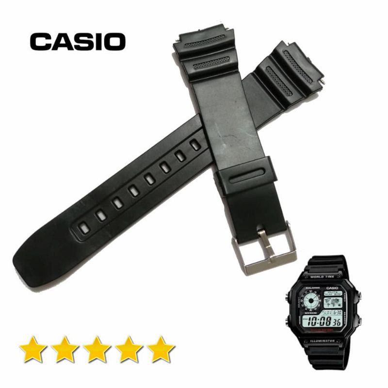 TALI JAM CASIO AE 1200 STRAP TALI JAM TANGAN CASIO AE 1200 ORIGINAL