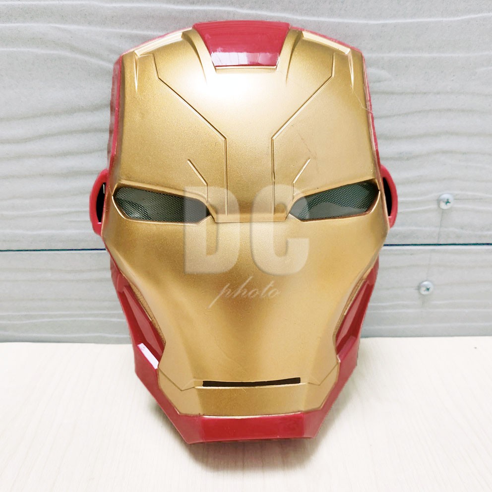 Topeng Iron Man LED Marvels Superhero Cosplay Mask Bisa Menyala