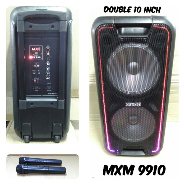 Speaker aktif portable MAXXIS MXM 9910 bluetooth speker doble aktiv portabel active double mxm9910