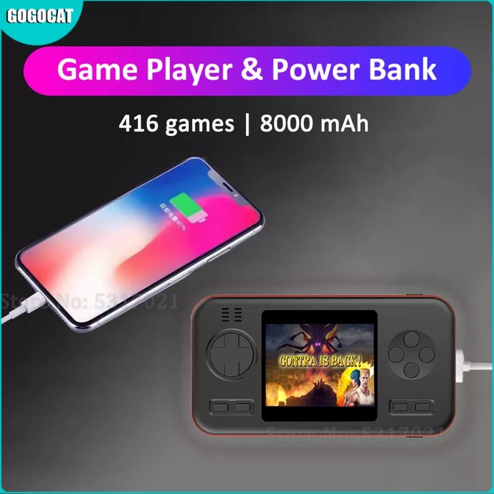 GAMEWANLE MOBILE POWER GAMEBOX 416 GAME 2IN1 POWERBANK 8000MAH