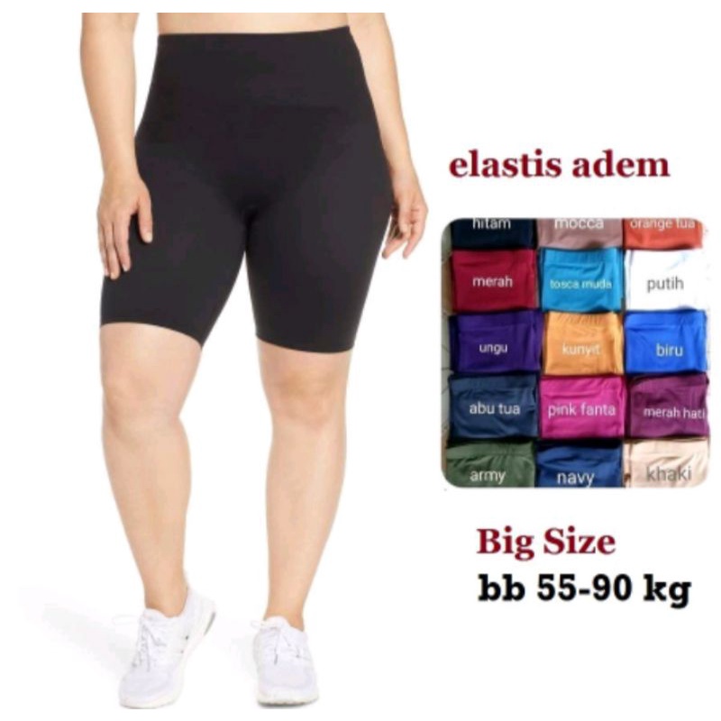 Celana legging pendek jumbo/legging pendek spandek termurah terlaris