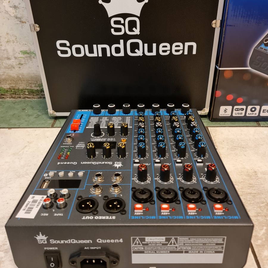 MIXER AUDIO SOUNDQUEEN QUEEN4 4CHANNEL BLUETOOTH USB SOUNDCARD