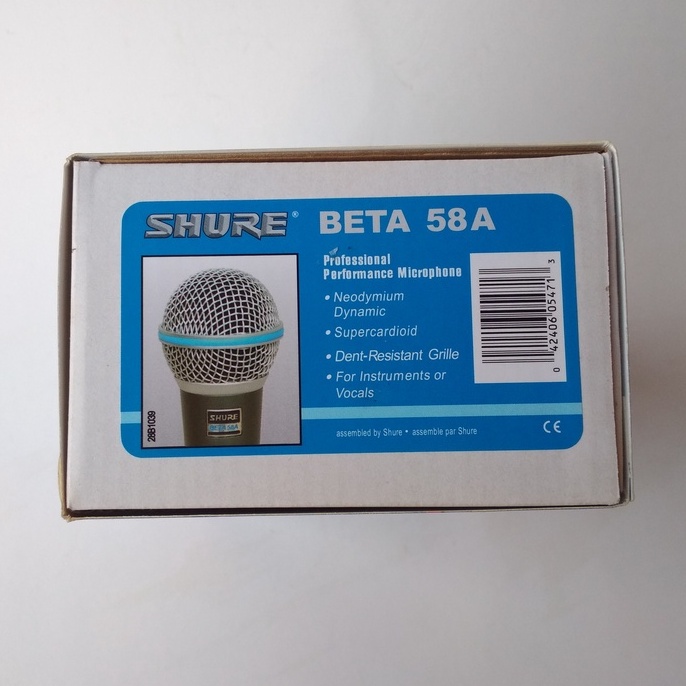 Mic Microphone Kabel Shure Beta 58 A