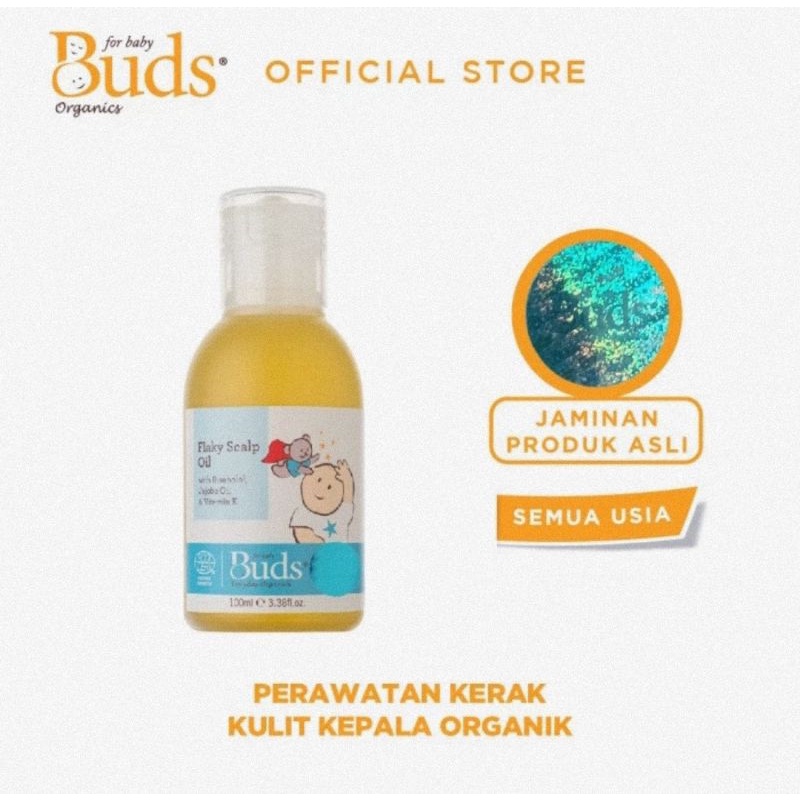 Buds Organics Flaky Scalp Oil - Minyak Kerak Kulit Kepala Bayi &amp; Anak