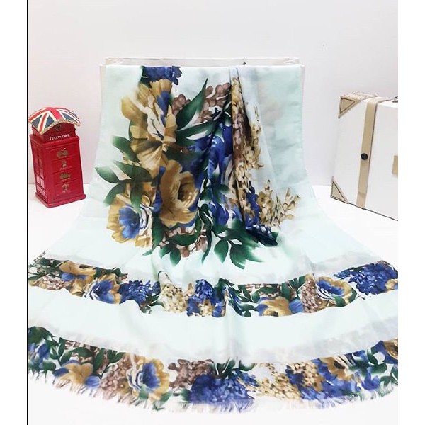 Terlaris hijab pashmina viscose turki premium biru muda