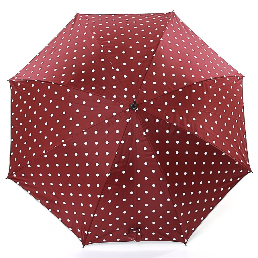 Payung Tongkat Fiber Motif Polkadot jepang Korea T3 Fashion Anti UV